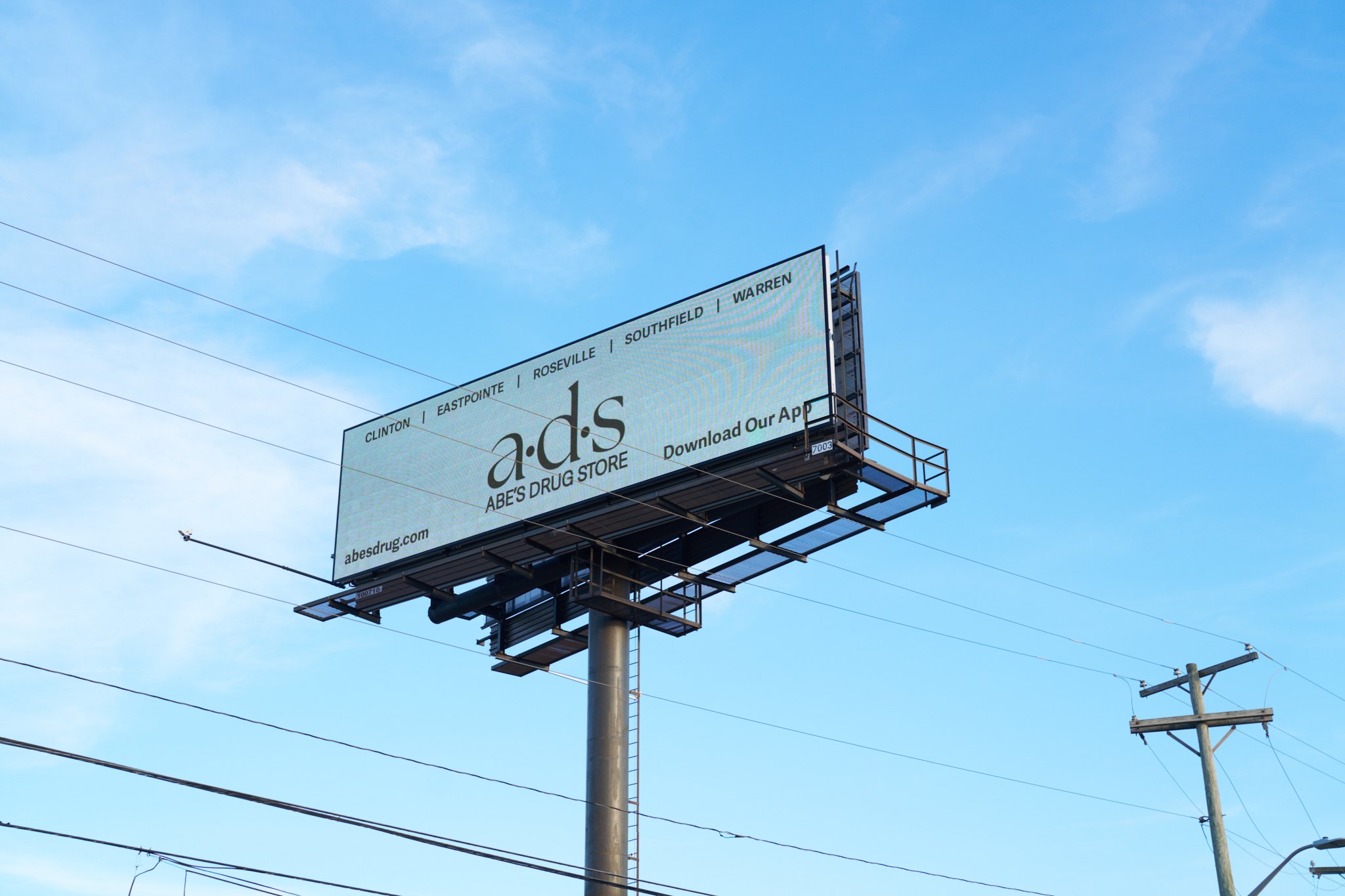 a·d·s billboard with all five locations and Download Our App